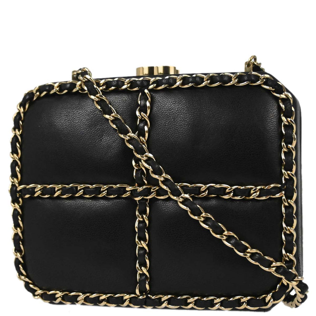 Chanel 2011 Black Lambskin Chain Shoulder Bag