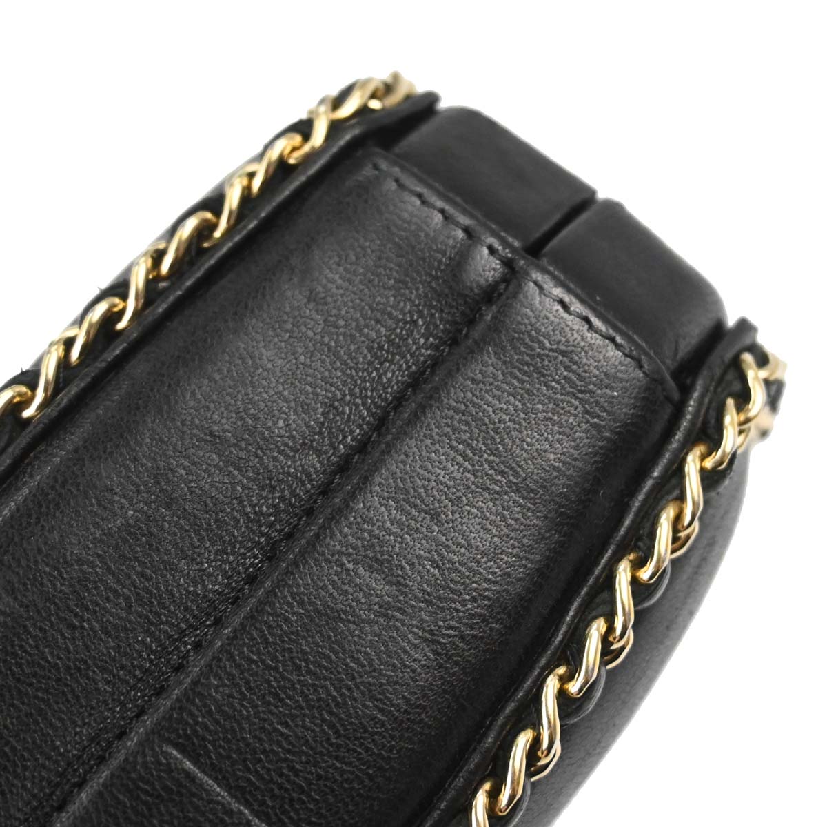 Chanel 2011 Black Lambskin Chain Shoulder Bag