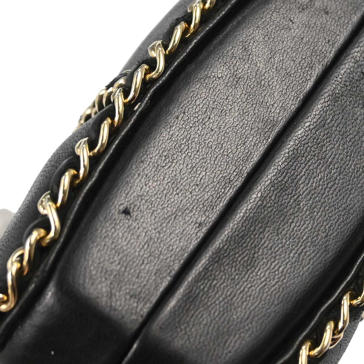 Chanel 2011 Black Lambskin Chain Shoulder Bag