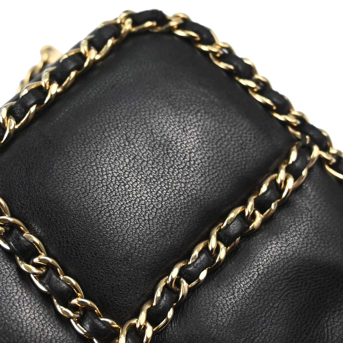 Chanel 2011 Black Lambskin Chain Shoulder Bag