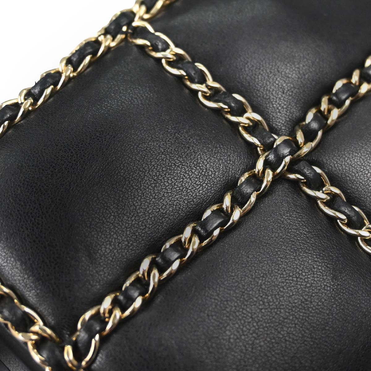 Chanel 2011 Black Lambskin Chain Shoulder Bag