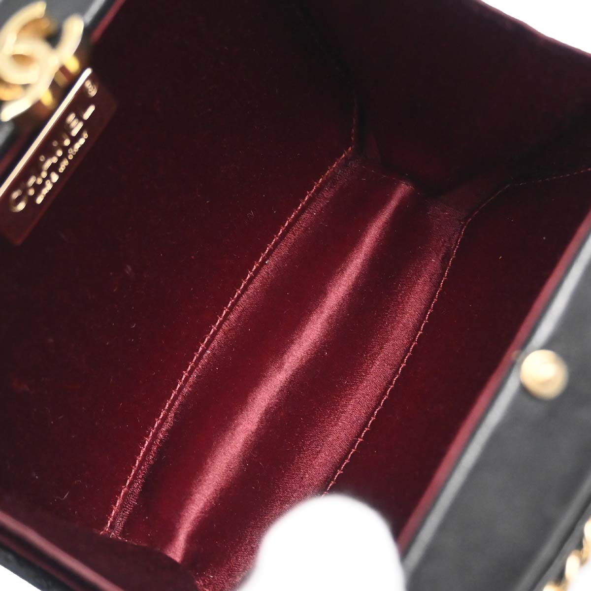 Chanel 2011 Black Lambskin Chain Shoulder Bag