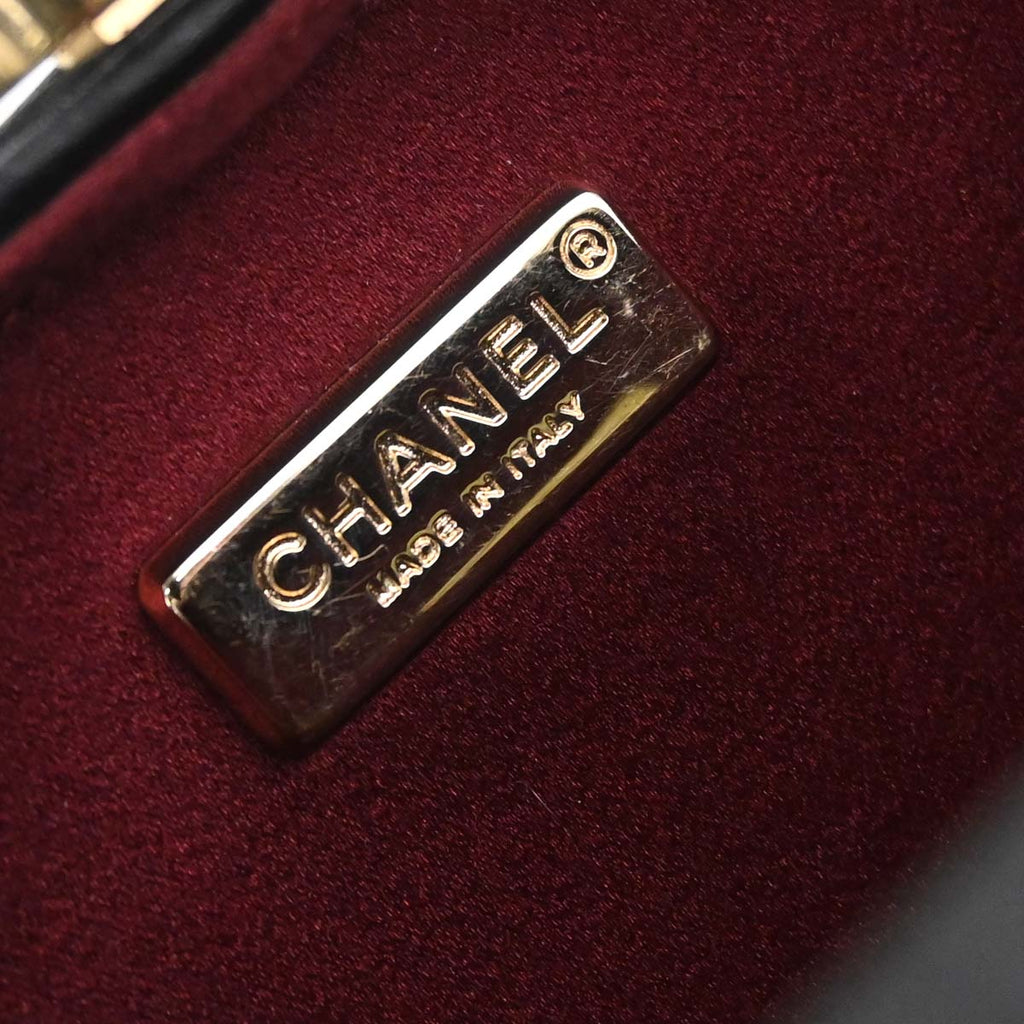 Chanel 2011 Black Lambskin Chain Shoulder Bag
