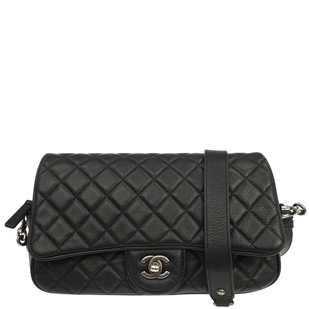 Chanel 2016-2017 Black Calfskin Casual Rock Shoulder Bag