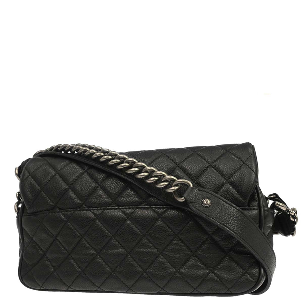 Chanel 2016-2017 Black Calfskin Casual Rock Shoulder Bag
