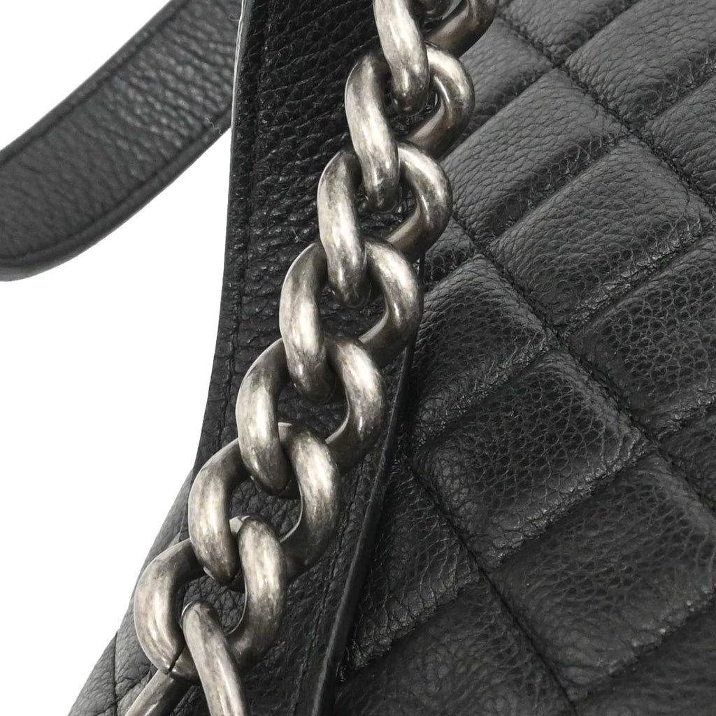 Chanel 2016-2017 Black Calfskin Casual Rock Shoulder Bag