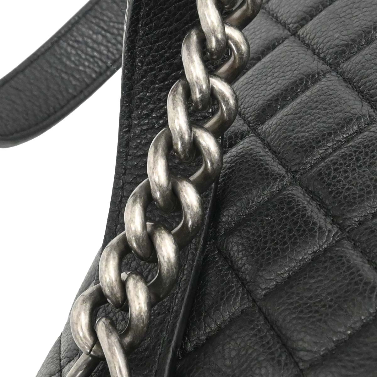 Chanel 2016-2017 Black Calfskin Casual Rock Shoulder Bag