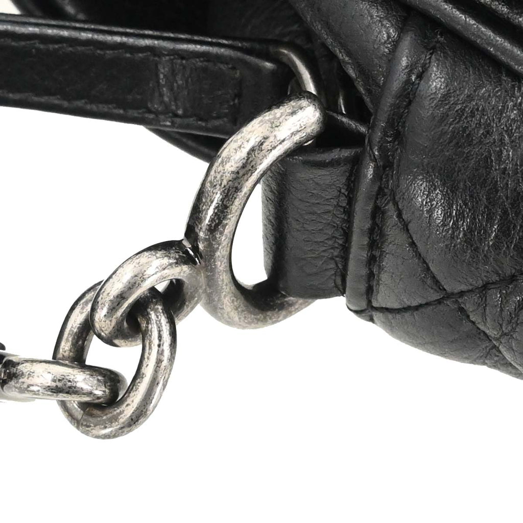 Chanel 2016-2017 Black Calfskin Casual Rock Shoulder Bag