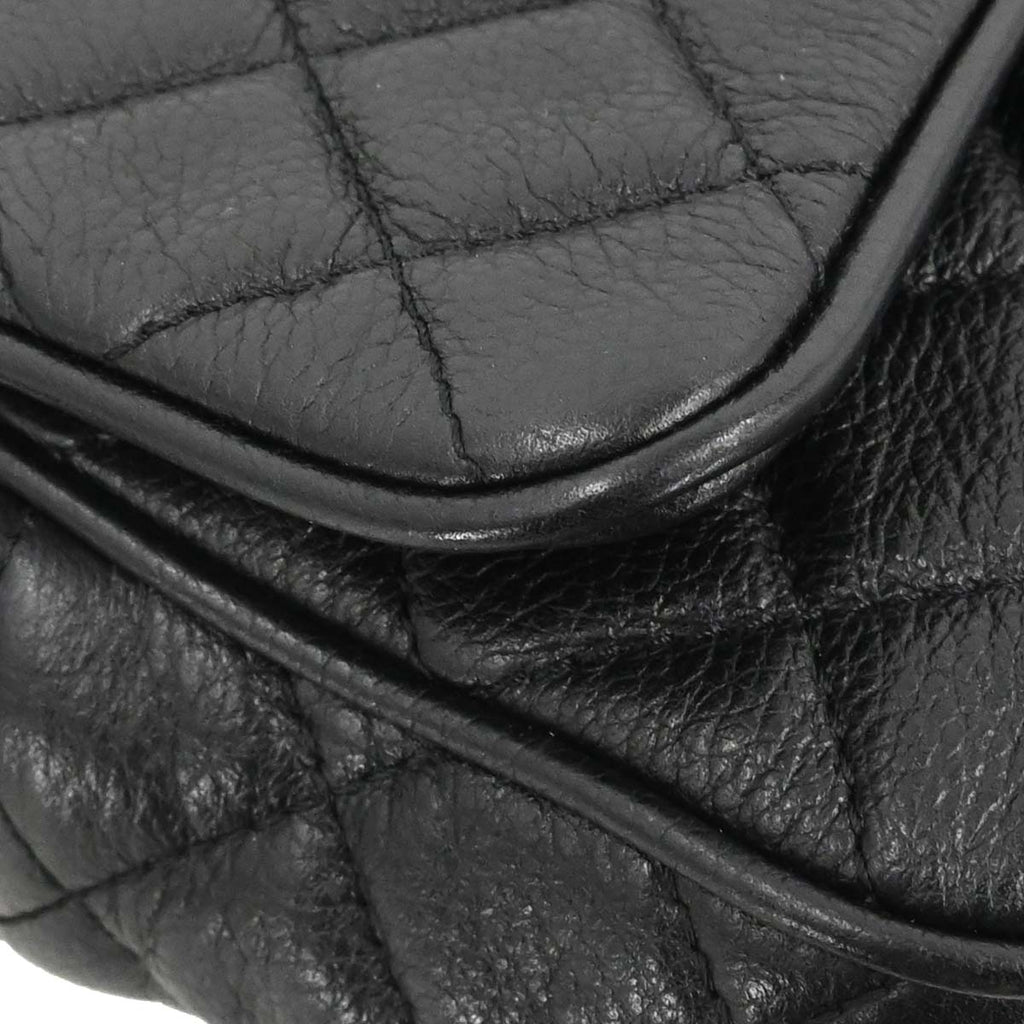 Chanel 2016-2017 Black Calfskin Casual Rock Shoulder Bag