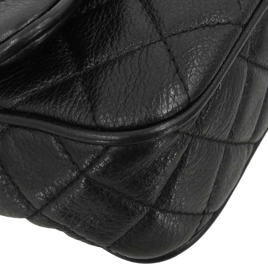 Chanel 2016-2017 Black Calfskin Casual Rock Shoulder Bag