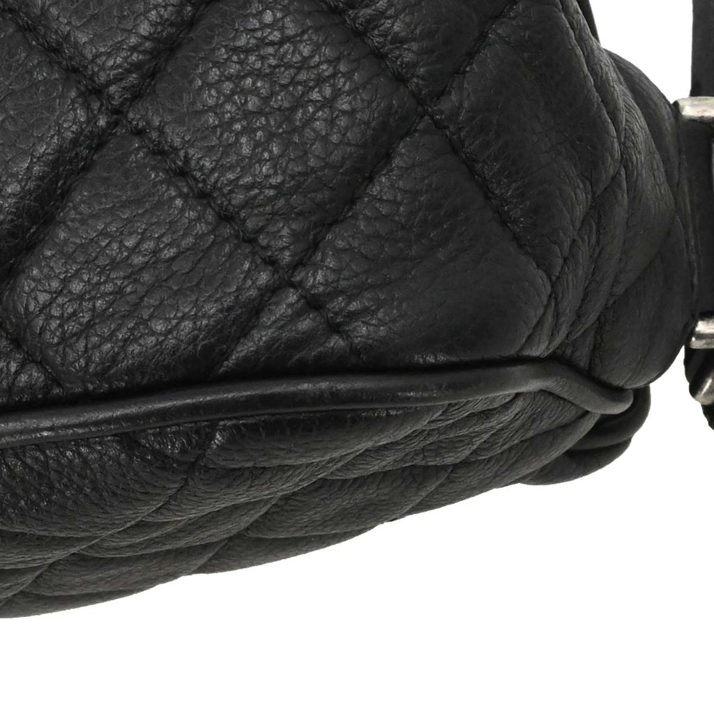 Chanel 2016-2017 Black Calfskin Casual Rock Shoulder Bag