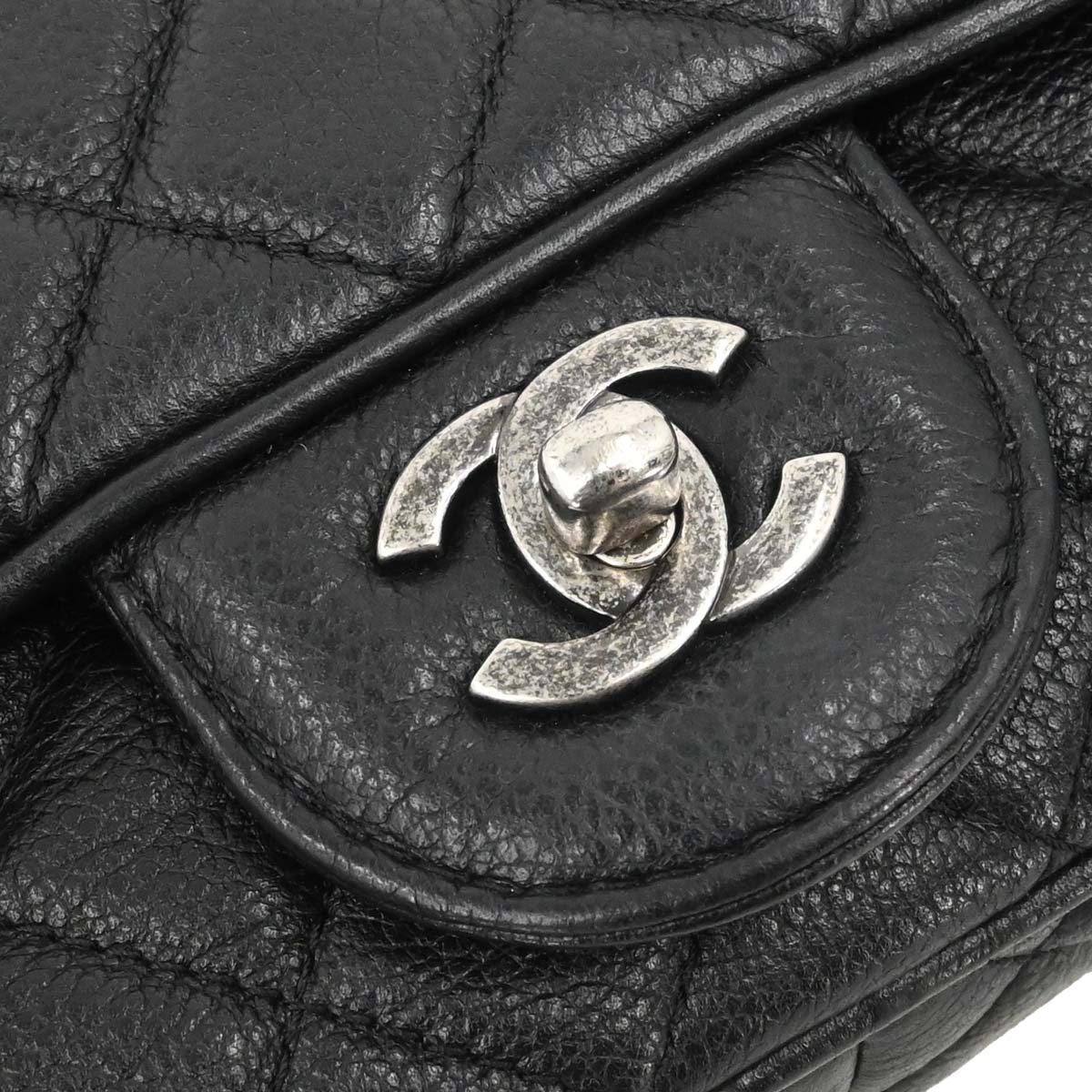 Chanel 2016-2017 Black Calfskin Casual Rock Shoulder Bag