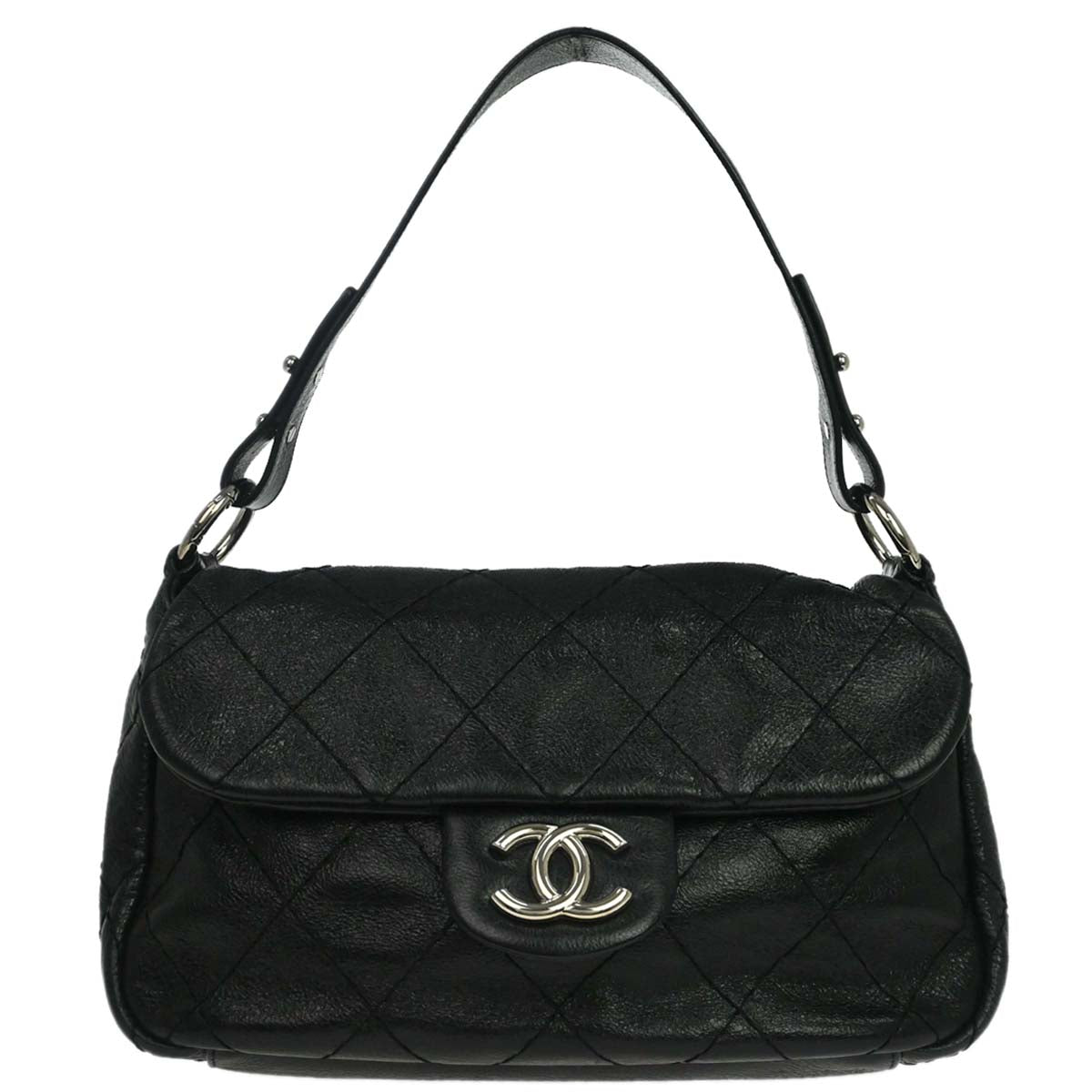 Chanel 2010-2011 Black Calfskin On The Road Handbag