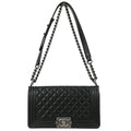 Boy Chanel 2016-2017 Black Lambskin Medium Shoulder Bag