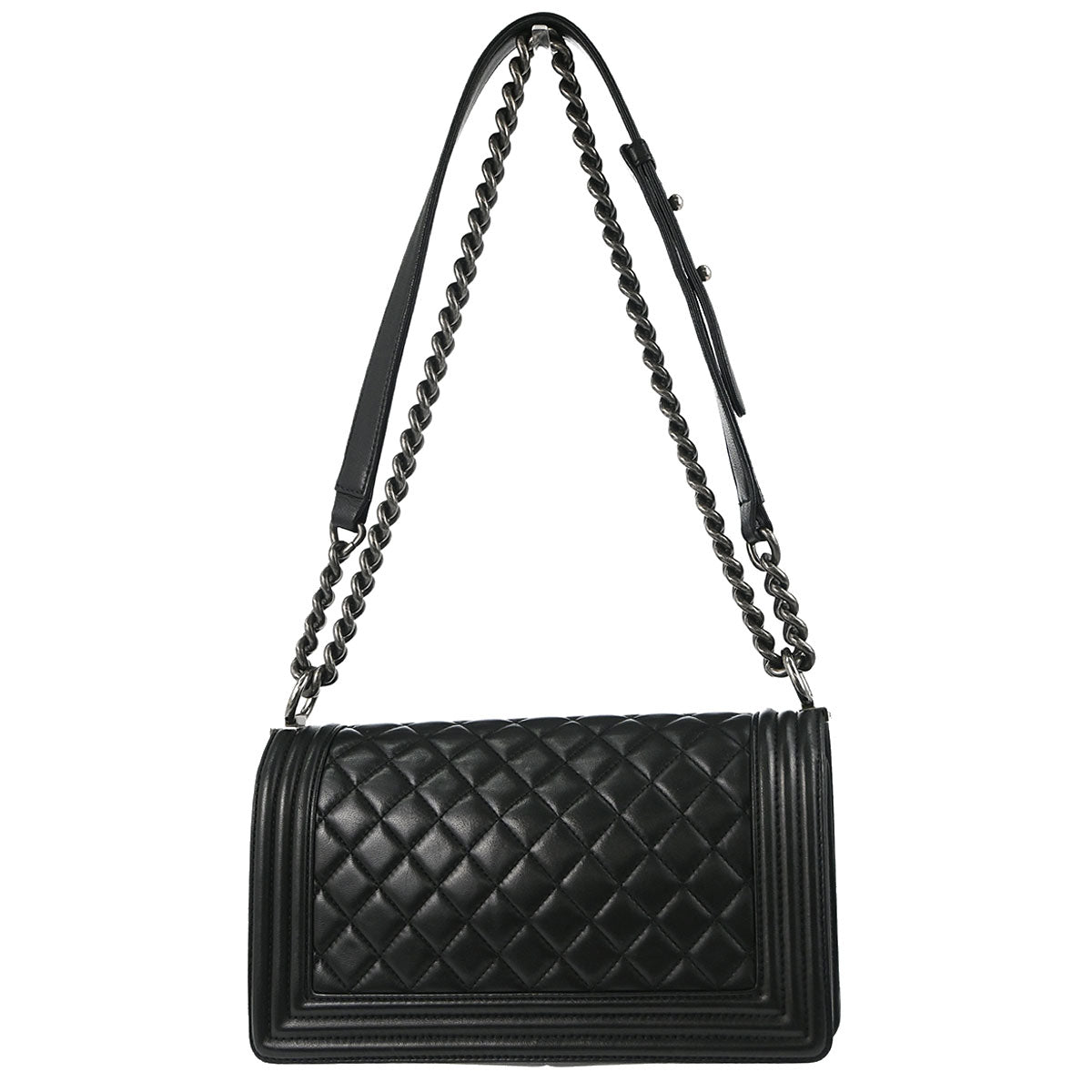 Boy Chanel 2016-2017 Black Lambskin Medium Shoulder Bag