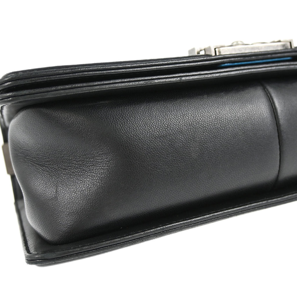 Boy Chanel 2016-2017 Black Lambskin Medium Shoulder Bag