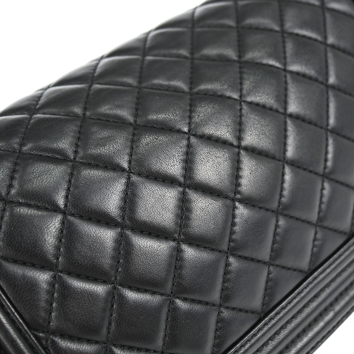 Boy Chanel 2016-2017 Black Lambskin Medium Shoulder Bag