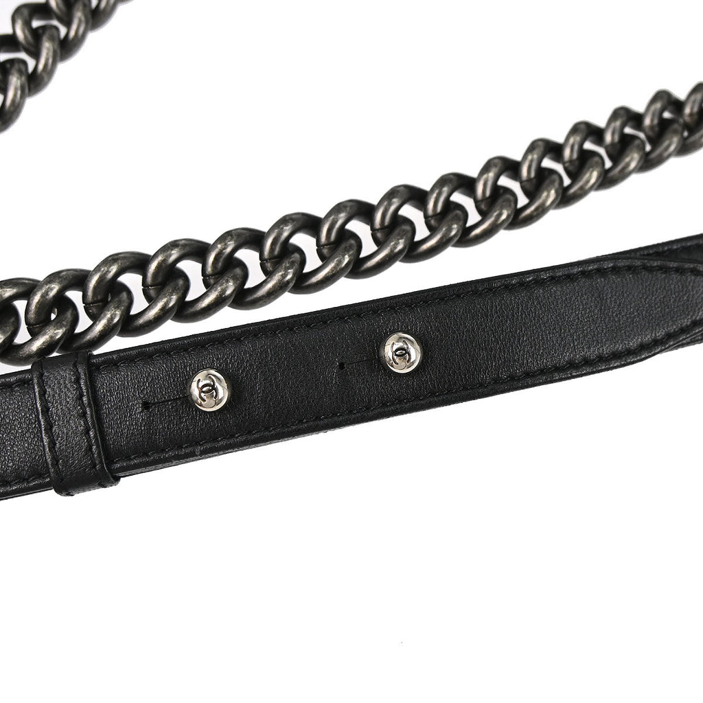 Boy Chanel 2016-2017 Black Lambskin Medium Shoulder Bag