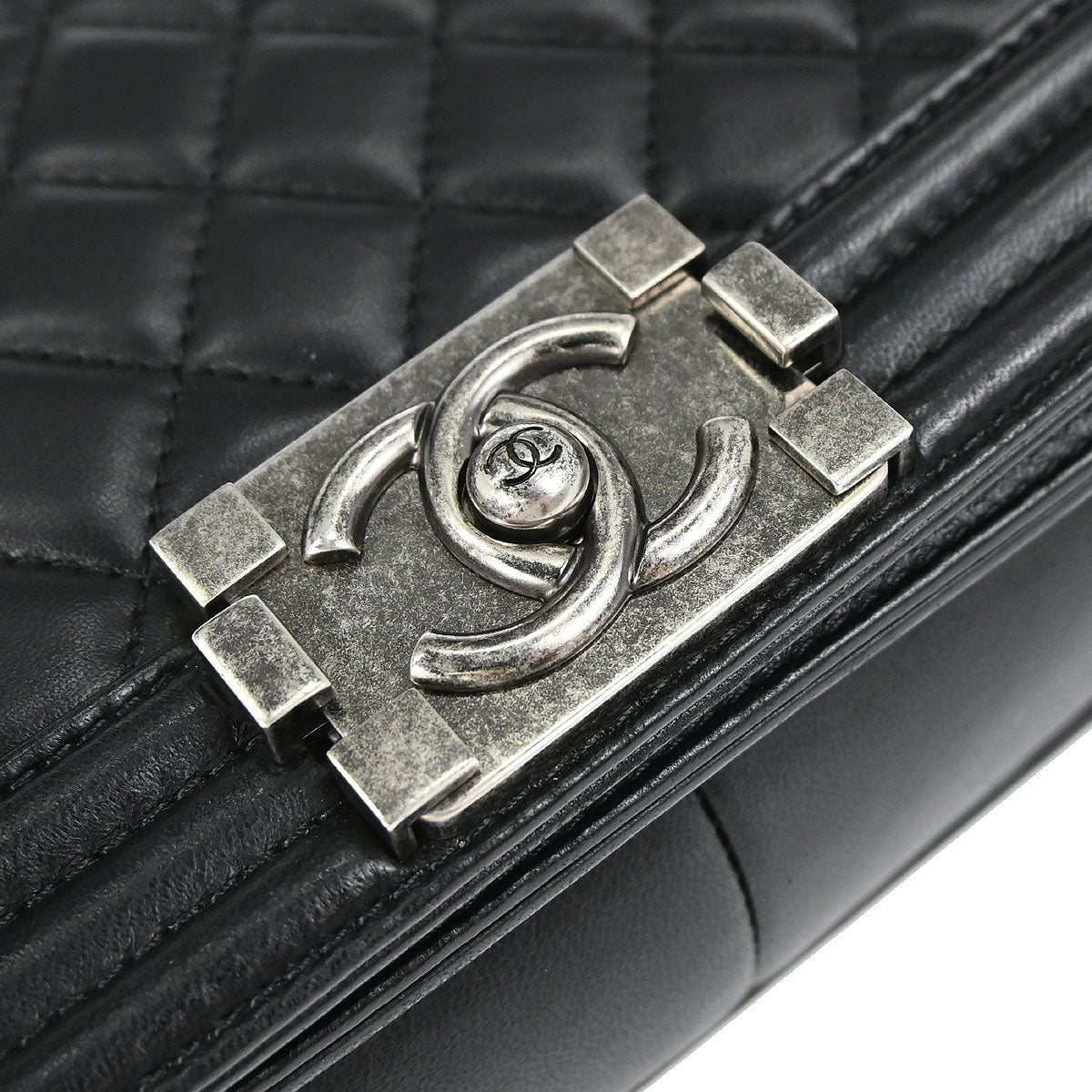 Boy Chanel 2016-2017 Black Lambskin Medium Shoulder Bag