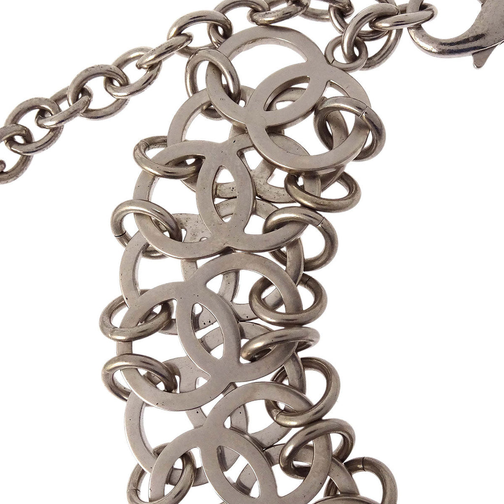 Chanel Silver CC Choker Necklace B16S