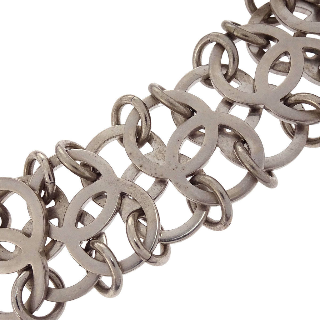 Chanel Silver CC Choker Necklace B16S