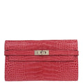 Hermes * Bougainvillier Alligator Kelly Wallet