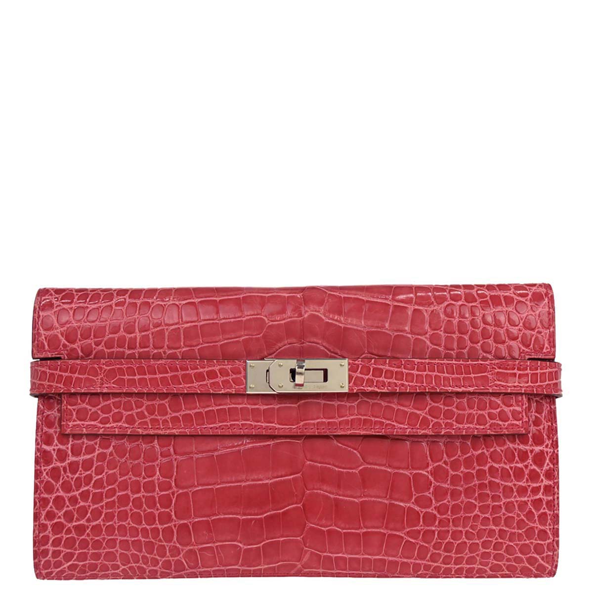 Hermes * Bougainvillier Alligator Kelly Wallet