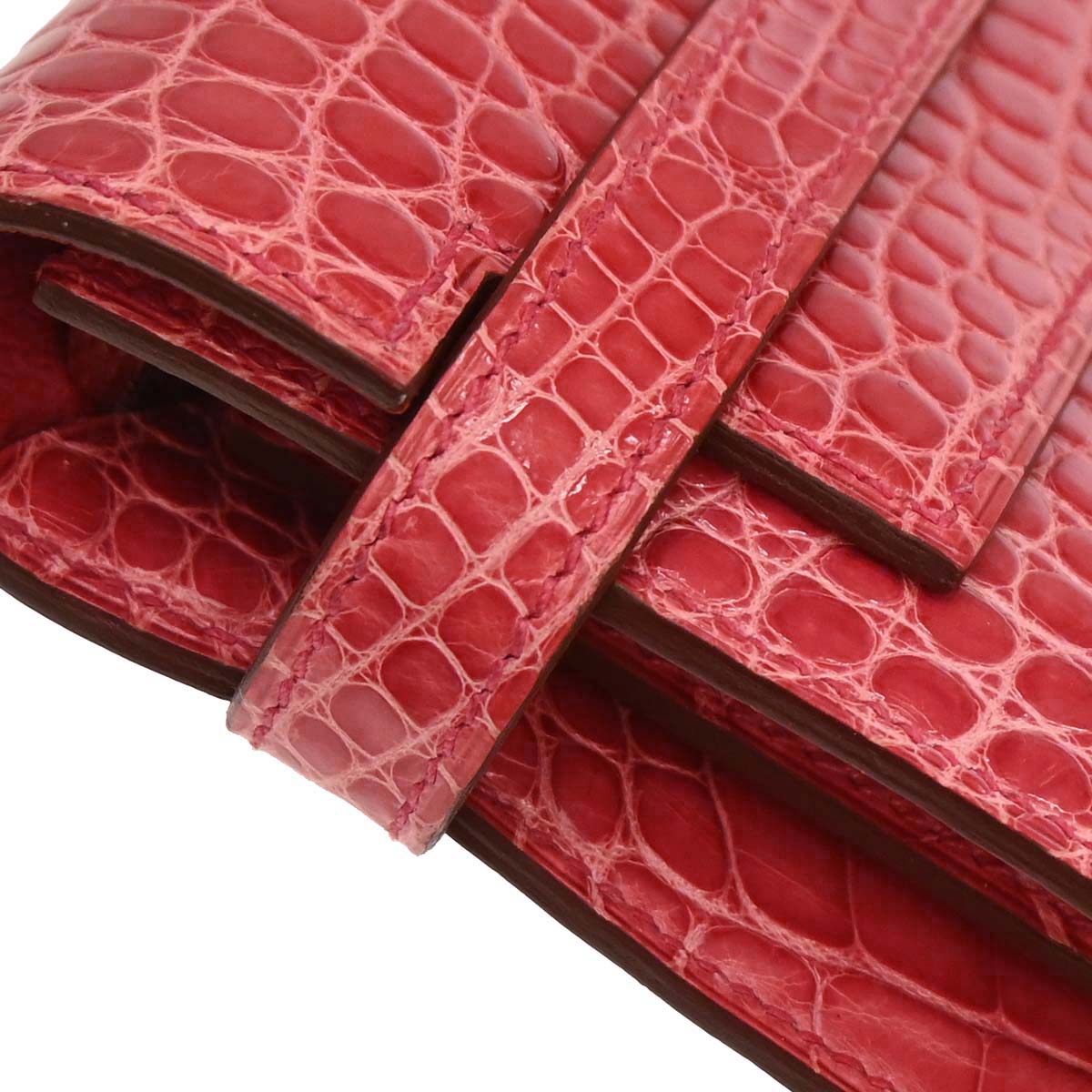 Hermes * Bougainvillier Alligator Kelly Wallet