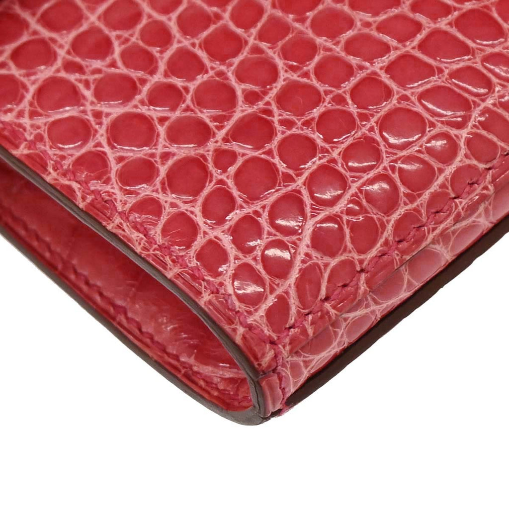 Hermes * Bougainvillier Alligator Kelly Wallet