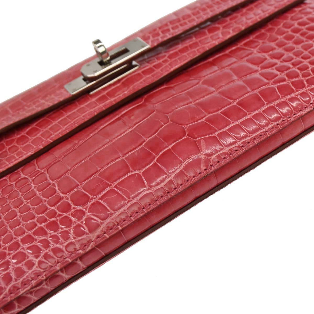 Hermes * Bougainvillier Alligator Kelly Wallet