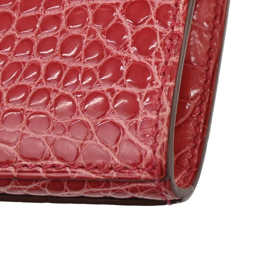 Hermes * Bougainvillier Alligator Kelly Wallet