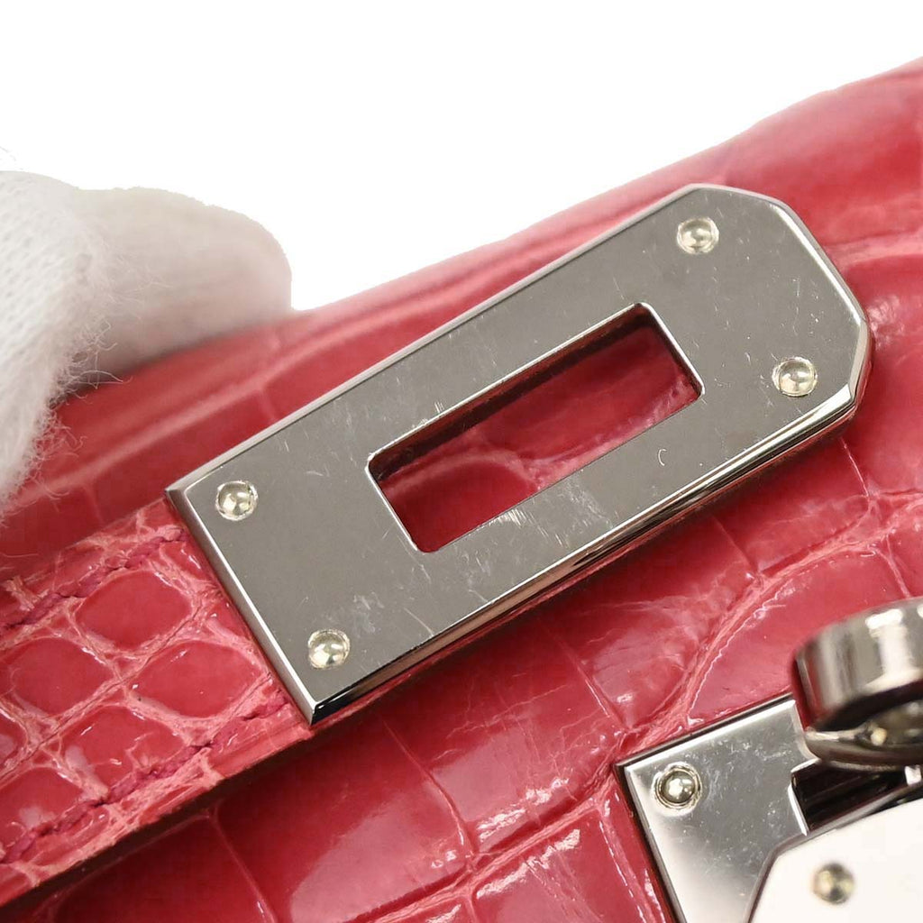 Hermes * Bougainvillier Alligator Kelly Wallet