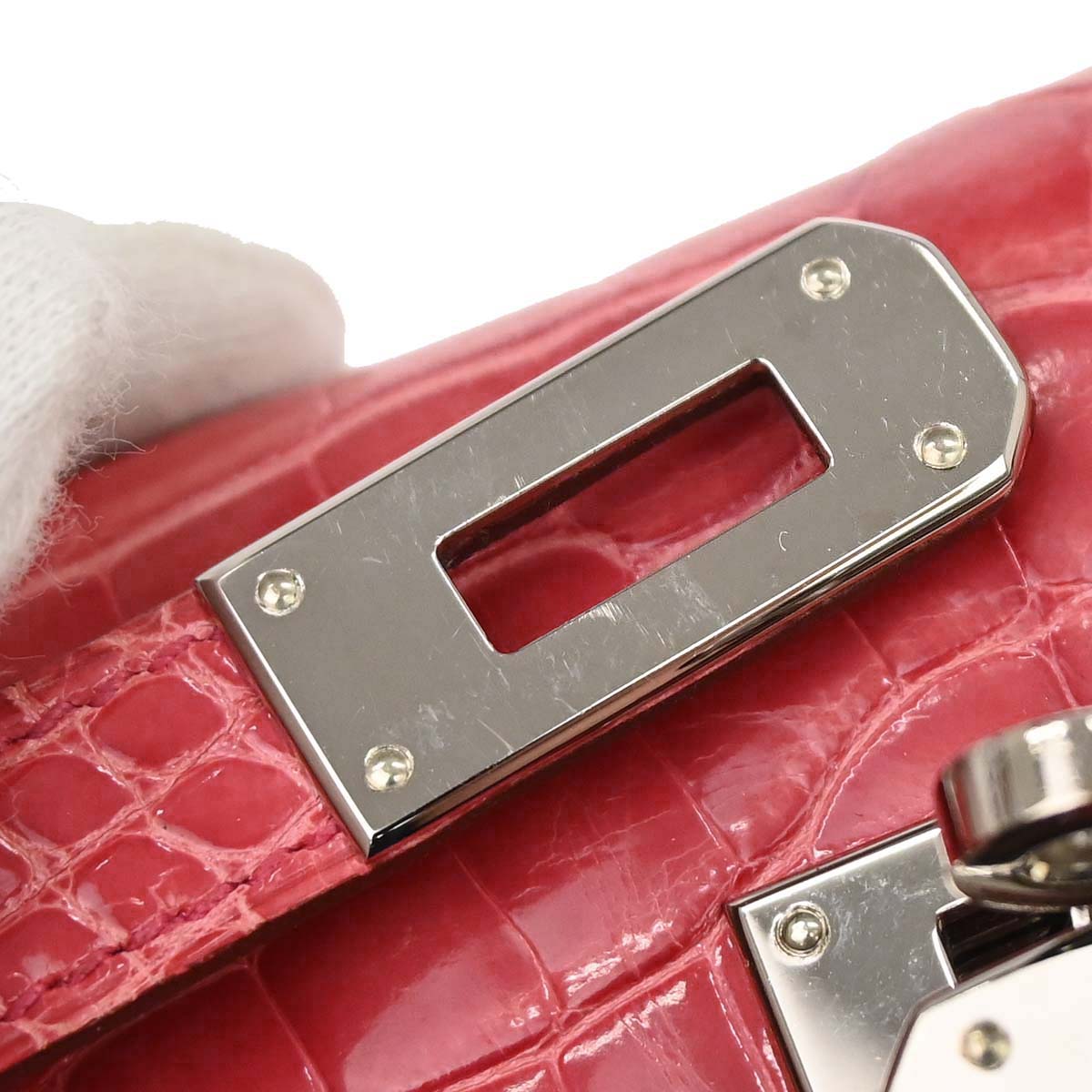 Hermes * Bougainvillier Alligator Kelly Wallet