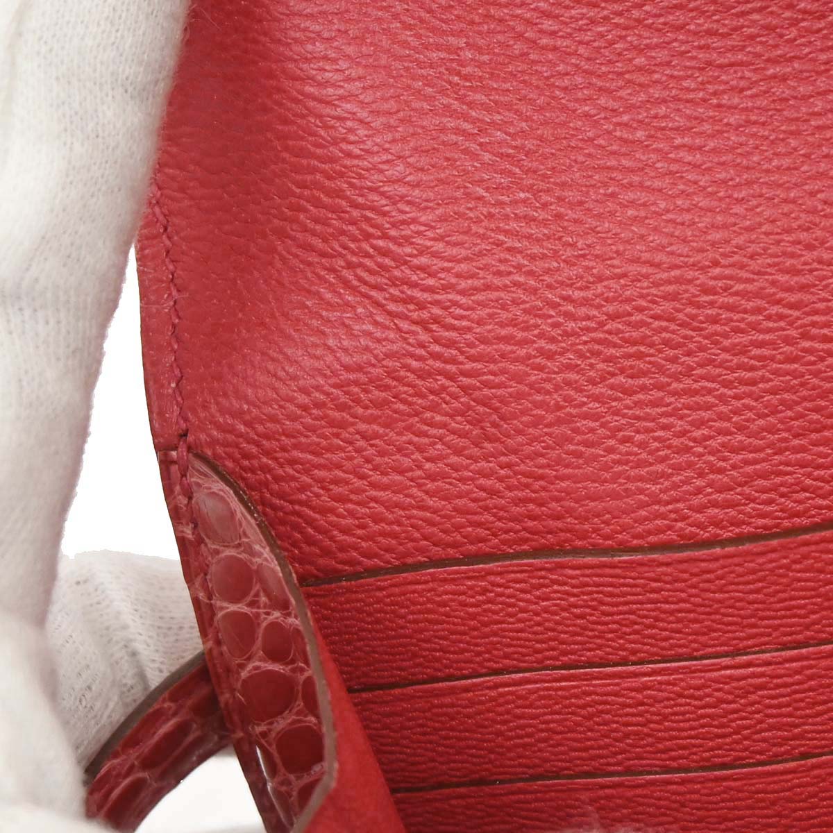 Hermes * Bougainvillier Alligator Kelly Wallet