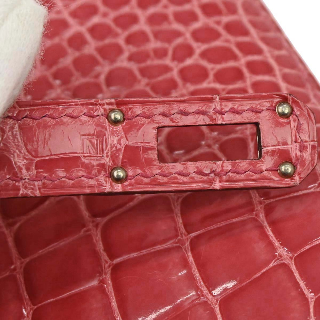 Hermes * Bougainvillier Alligator Kelly Wallet