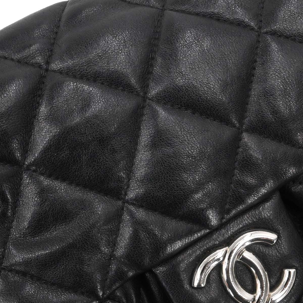 Chanel 2011 Black Calfskin Chain Around Shoulder Bag