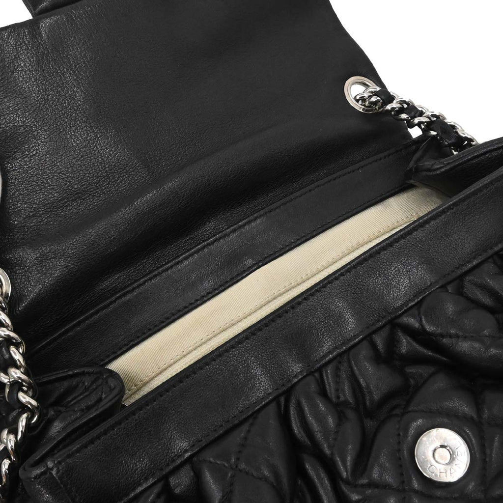 Chanel 2011 Black Calfskin Chain Around Shoulder Bag
