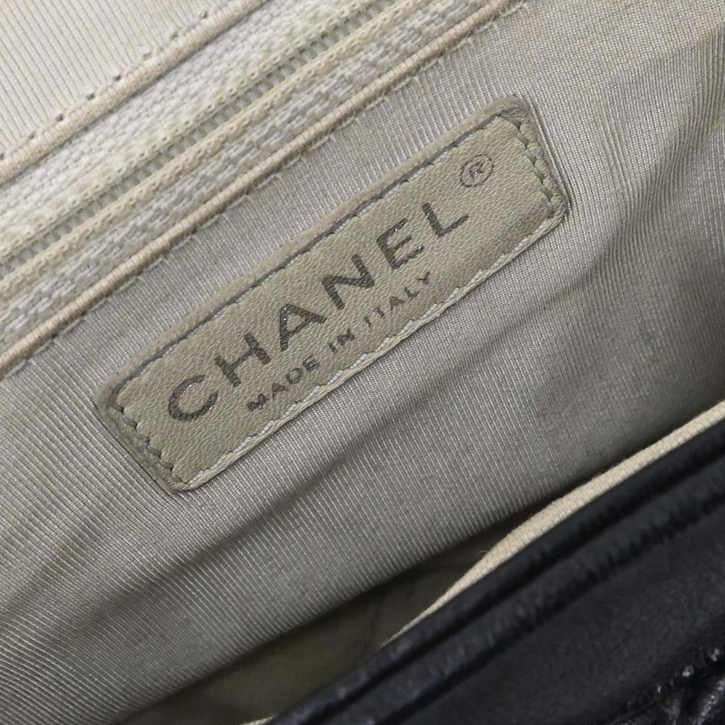 Chanel 2011 Black Calfskin Chain Around Shoulder Bag