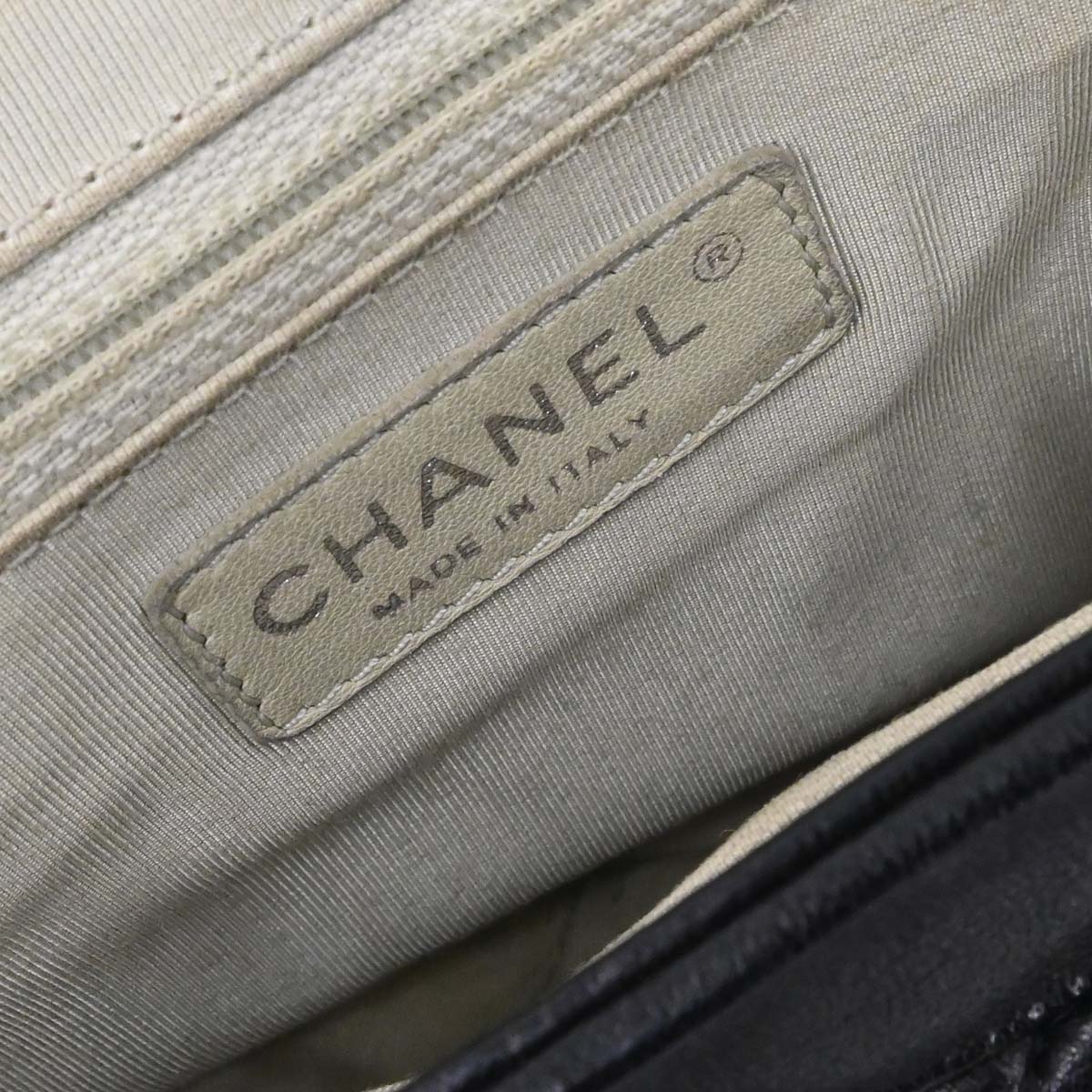 Chanel 2011 Black Calfskin Chain Around Shoulder Bag