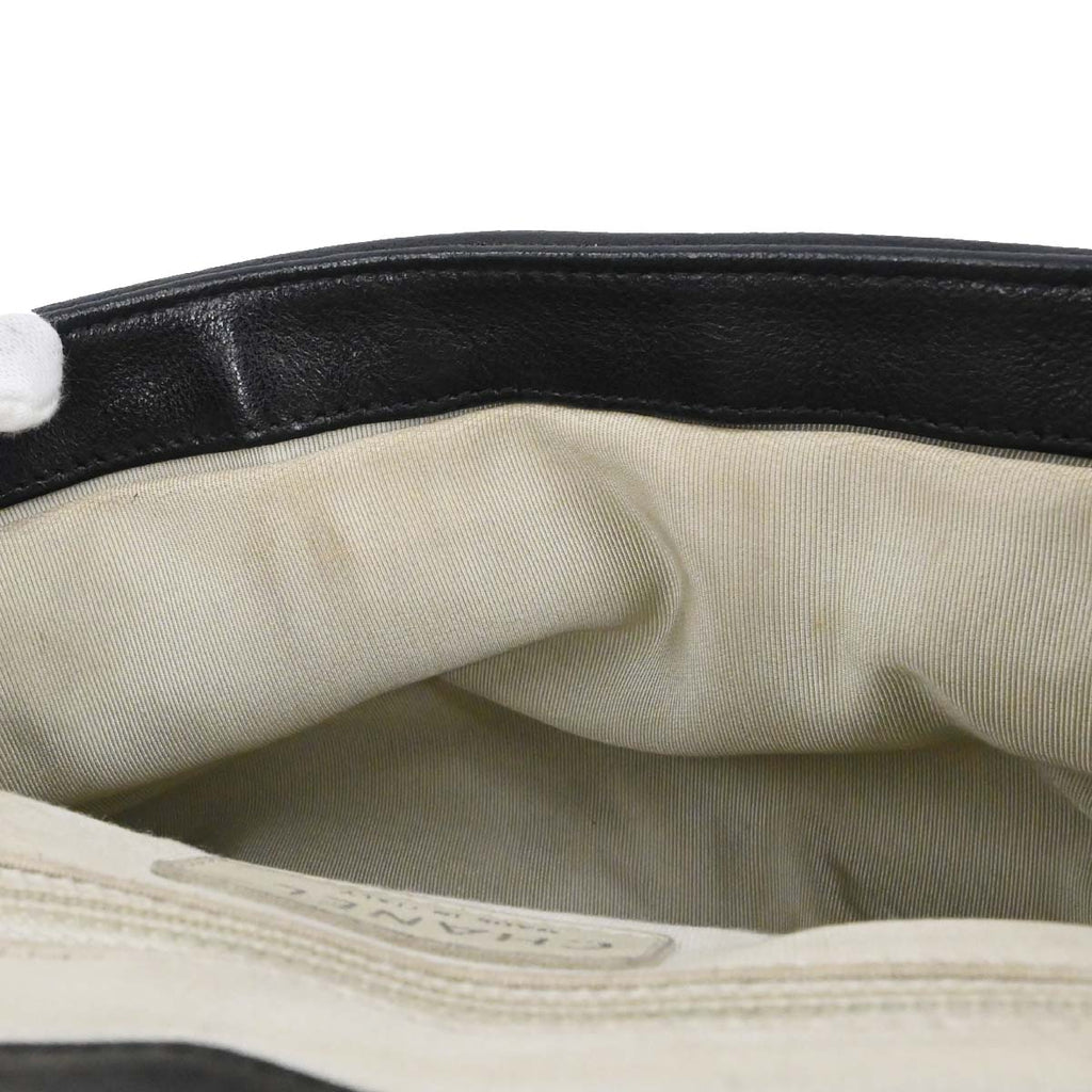 Chanel 2011 Black Calfskin Chain Around Shoulder Bag