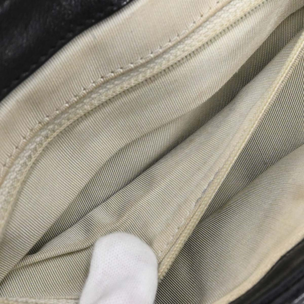 Chanel 2011 Black Calfskin Chain Around Shoulder Bag