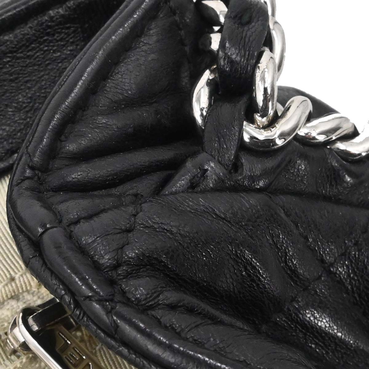 Chanel 2011 Black Calfskin Chain Around Shoulder Bag