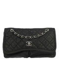Chanel 2010-2011 Black Lambskin Natural Beauty Split Pocket Flap Bag Shoulder Bag