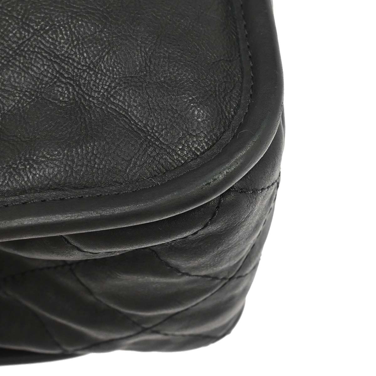 Chanel 2010-2011 Black Lambskin Natural Beauty Split Pocket Flap Bag Shoulder Bag