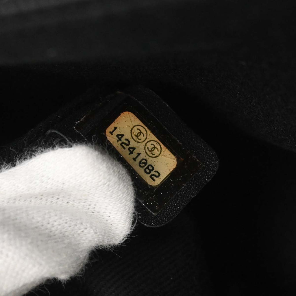 Chanel 2010-2011 Black Lambskin Natural Beauty Split Pocket Flap Bag Shoulder Bag