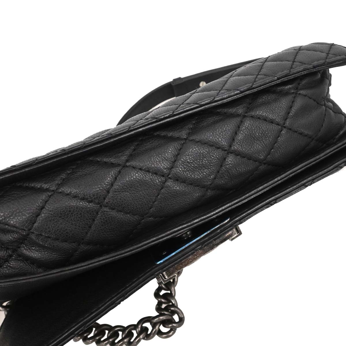 Boy Chanel 2013-2014 Black Lambskin Medium Shoulder Bag