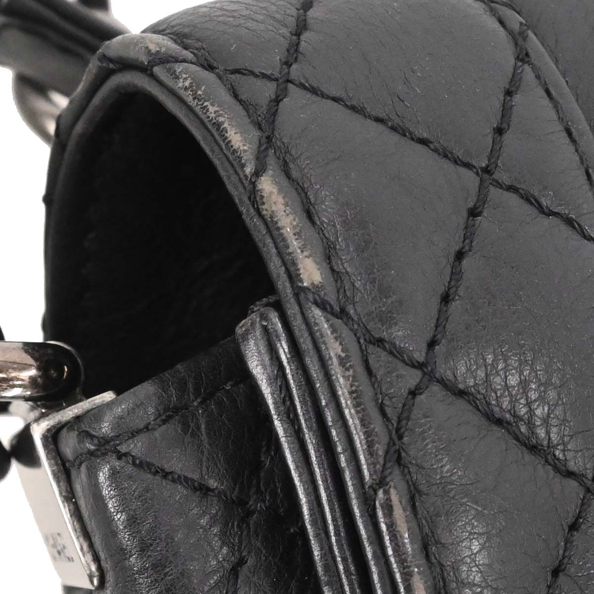 Boy Chanel 2013-2014 Black Lambskin Medium Shoulder Bag