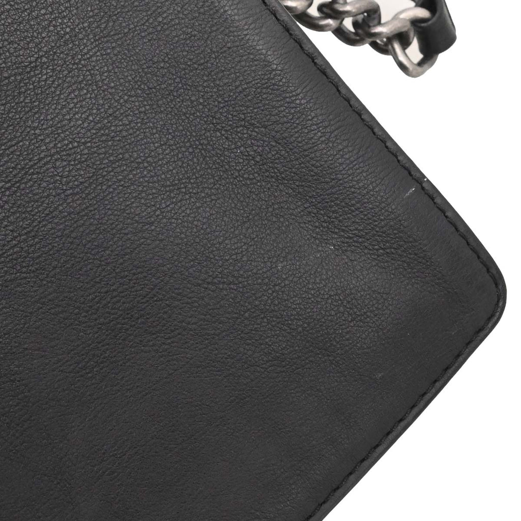 Boy Chanel 2013-2014 Black Lambskin Medium Shoulder Bag