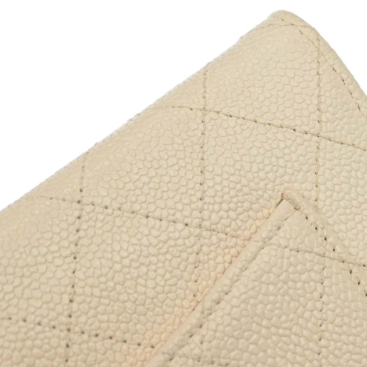 Chanel 2018 White Caviar Skin WOC Wallet on Chain Bag