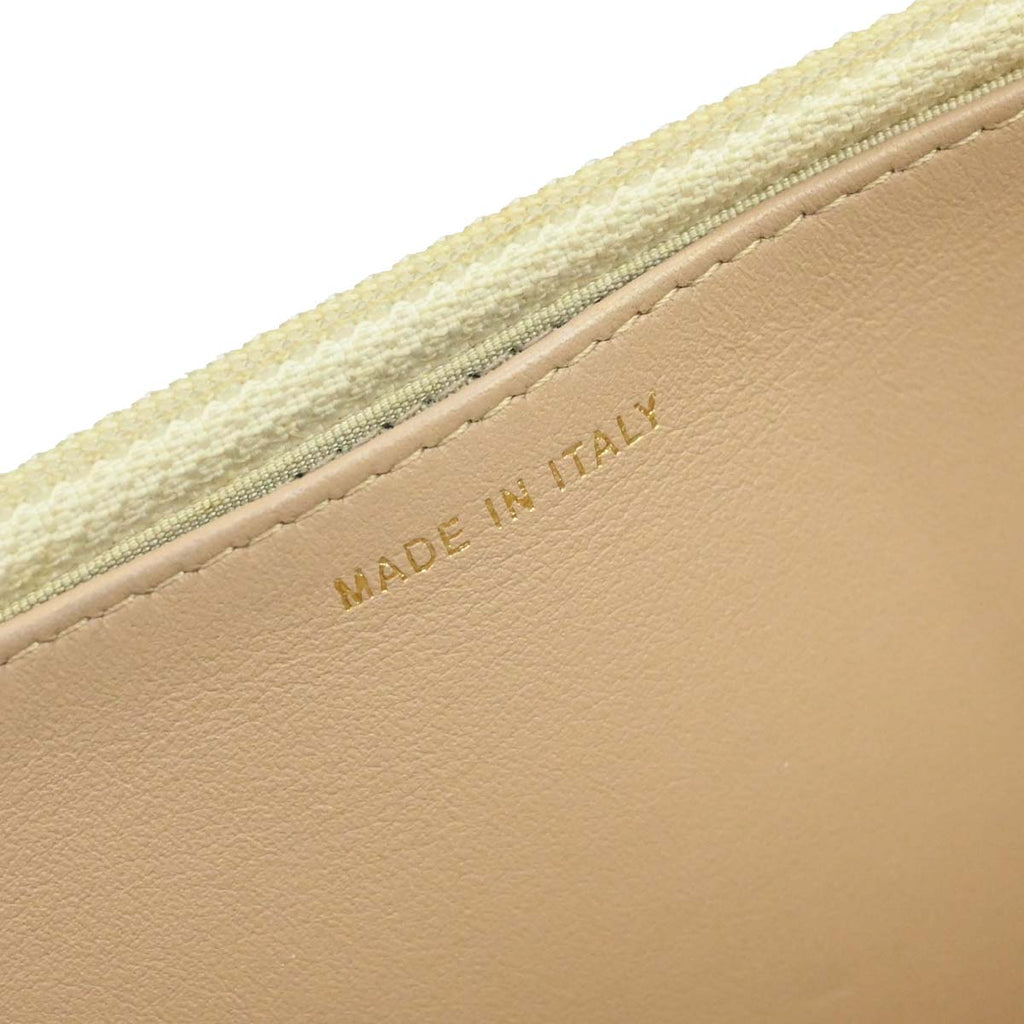 Chanel 2018 White Caviar Skin WOC Wallet on Chain Bag